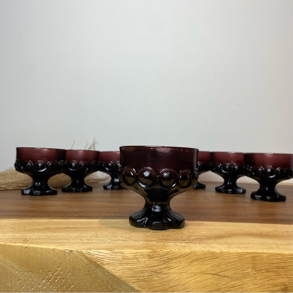 Set of Tiffin Franciscan Madeira Crystal Purple Desert Bowls - Picture 4 of 10